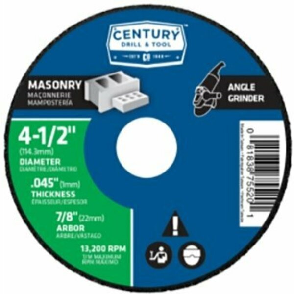 Century Drill & Tool 4-1/2X.045 MASON RY WHL 75520